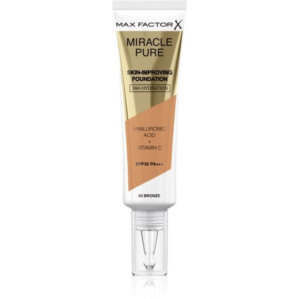 Max Factor Max Factor Miracle Pure Skin dolgoobstojen tekoči puder SPF 30 odtenek 80 Bronze 30 ml