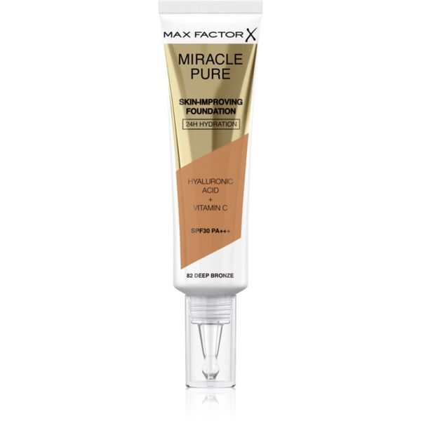 Max Factor Max Factor Miracle Pure Skin dolgoobstojen tekoči puder SPF 30 odtenek 82 Deep Bronze 30 ml