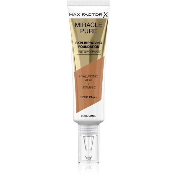 Max Factor Max Factor Miracle Pure Skin dolgoobstojen tekoči puder SPF 30 odtenek 85 Caramel 30 ml