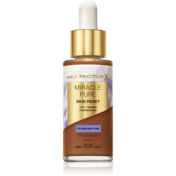 Max Factor Max Factor Miracle Pure Skin Reset negovalni tekoči puder odtenek 95-100 Deep to Very Deep 30 ml