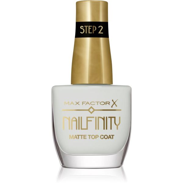 Max Factor Max Factor Nailfinity Matte Top Coat gel nadlak za nohte z mat učinkom odtenek 101 Velvet Curtain 12 ml