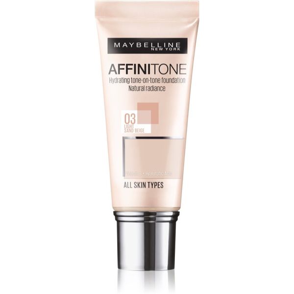 Maybelline Maybelline Affinitone vlažilni tekoči puder odtenek 03 Light Sand Beige 30 ml