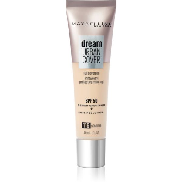 Maybelline Maybelline Dream Urban Cover visoko prekrivni tekoči puder odtenek 116 Sesame 30 ml