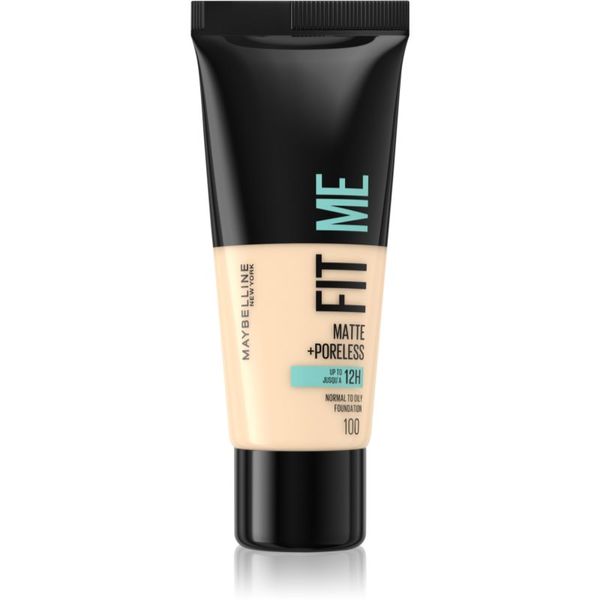 Maybelline Maybelline Fit Me! Matte+Poreless matirajoči tekoči puder za normalno in mastno kožo odtenek 100 Warm Ivory 30 ml