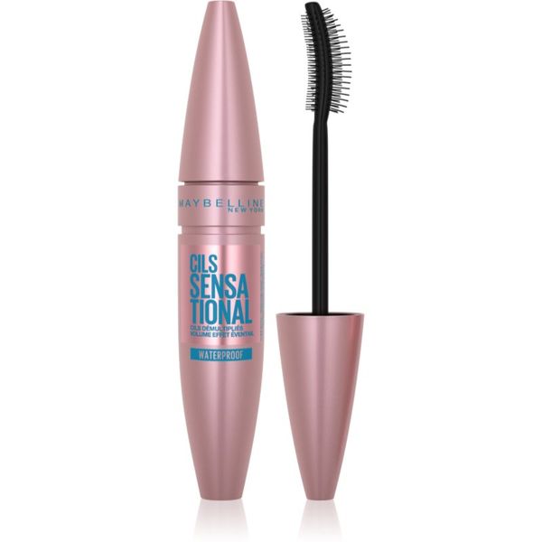 Maybelline Maybelline Lash Sensational vodoodporna maskara za podaljšanje, privihanje in volumen odtenek Black 9,4 ml