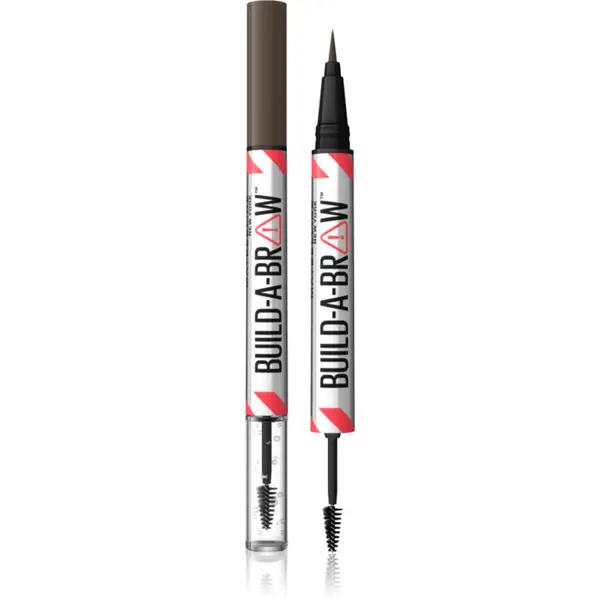 MAYBELLINE NEW YORK MAYBELLINE NEW YORK Build-A-Brow obojestranski svinčnik za obrvi za fiksacijo in obliko odtenek 262 Black Brown 1 kos