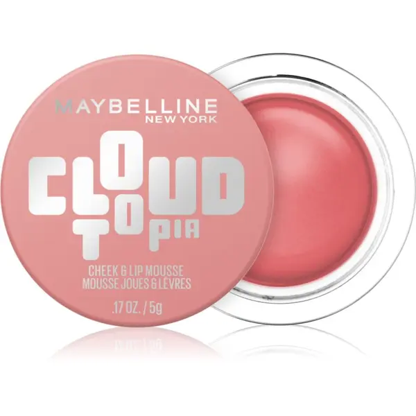MAYBELLINE NEW YORK MAYBELLINE NEW YORK CloudTopia mat kremasto rdečilo za ustnice in lica odtenek 09 Dreamy Dawn 5 g