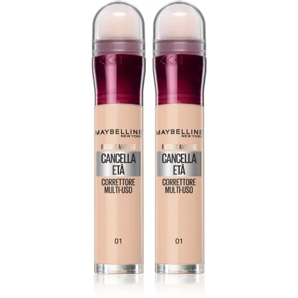 MAYBELLINE NEW YORK MAYBELLINE NEW YORK Instant Anti Age Eraser tekoči korektor z aplikatorjem z gobico ugodno pakiranje odtenek 01 Light
