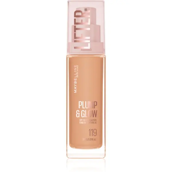 MAYBELLINE NEW YORK MAYBELLINE NEW YORK Lifter Plump & Glow posvetlitveni tekoči puder za naraven videz odtenek 119 30 ml