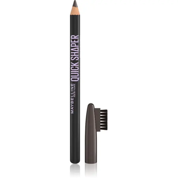 MAYBELLINE NEW YORK MAYBELLINE NEW YORK Quick Shaper natančni svinčnik za obrvi s krtačko odtenek 06 Black Brown 1 kos