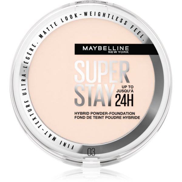 Maybelline Maybelline SuperStay 24H Hybrid Powder-Foundation kompaktni pudrasti make-up za mat videz odtenek 03 9 g