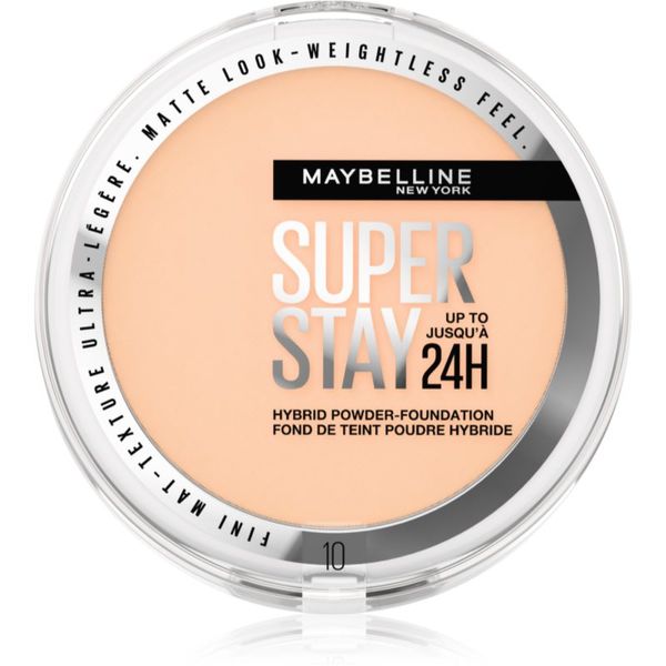 Maybelline Maybelline SuperStay 24H Hybrid Powder-Foundation kompaktni pudrasti make-up za mat videz odtenek 10 9 g
