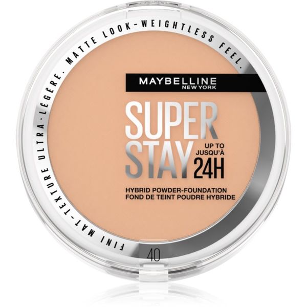 Maybelline Maybelline SuperStay 24H Hybrid Powder-Foundation kompaktni pudrasti make-up za mat videz odtenek 40 9 g