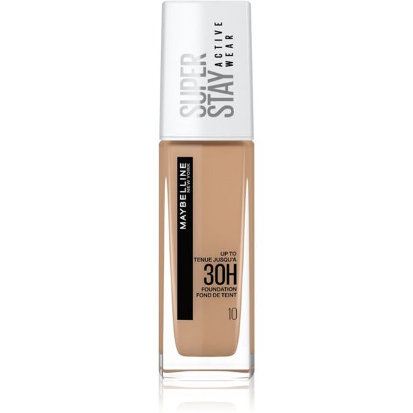 Maybelline Maybelline SuperStay Active Wear dolgoobstojen tekoči puder za polno prekrivanje odtenek 10 Ivory 30 ml