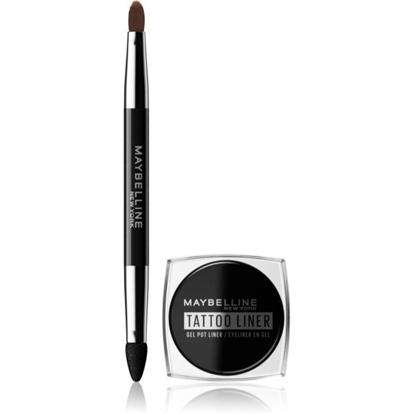 Maybelline Maybelline Tattoo Liner dolgo obstojno gel črtalo za oči s čopičem odtenek 950 Blackest Black 3 g