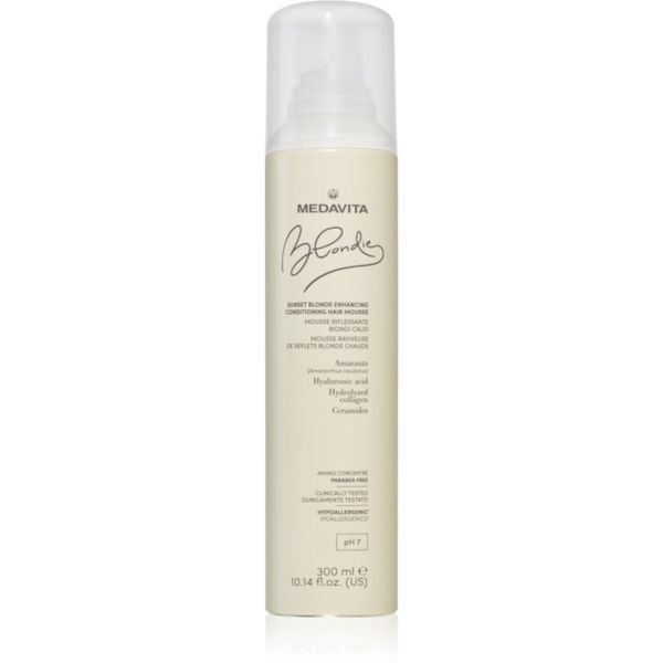 Medavita Medavita Blondie Sunset Blonde Enhancing Conditioning Hair Mouse penasti balzam za tople blond odtenke 300 ml