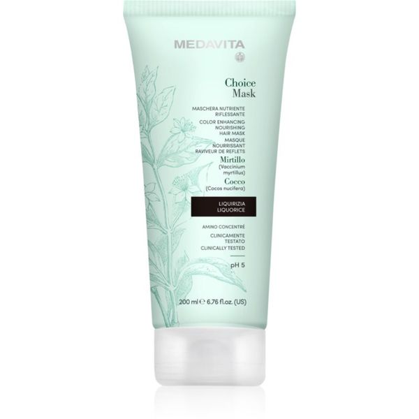 Medavita Medavita Choice Liquorice hranilna maska za barvane lase 200 ml