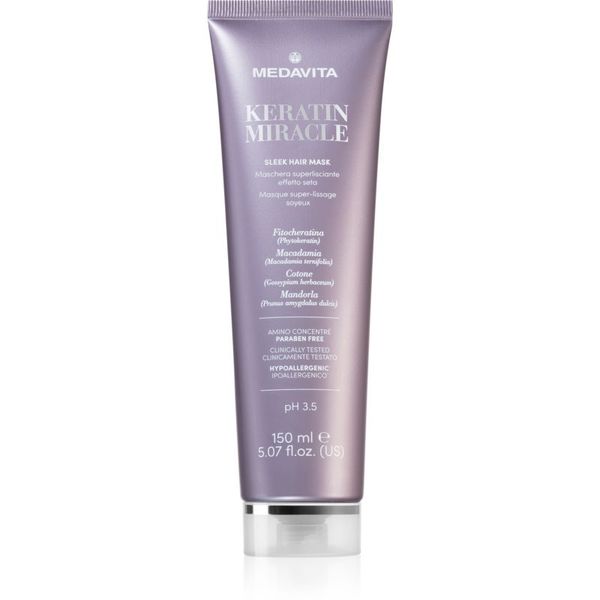 Medavita Medavita Keratin Miracle Sleek Hair Mask vlažilna gladilna maska 150 ml