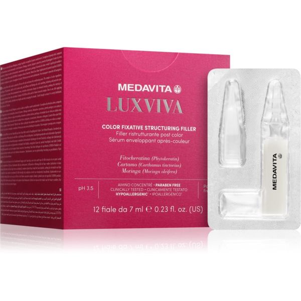 Medavita Medavita LUXVIVA Color Fixative Structuring Filler ampule po barvanju za vse tipe las 12x7 ml