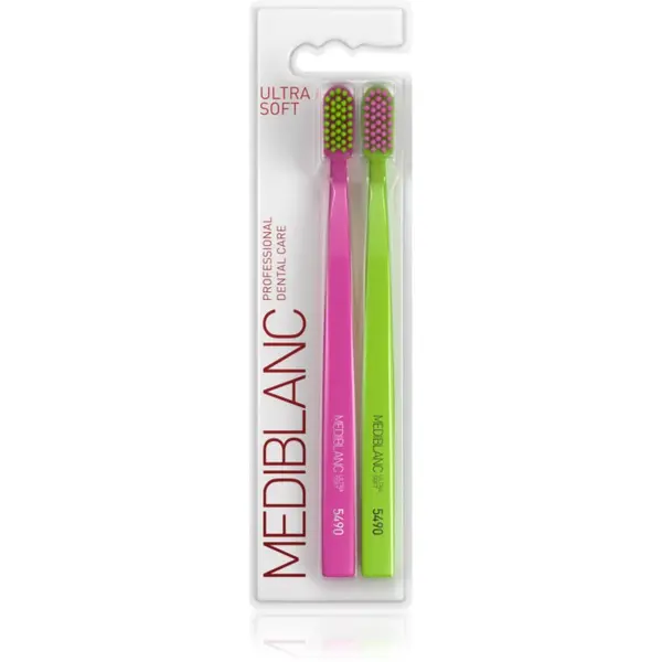MEDIBLANC MEDIBLANC 5490 Ultra Soft zobne ščetke ultra soft Pink, Green 2 kos