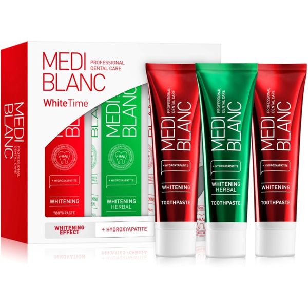 MEDIBLANC MEDIBLANC Dental Care White Time Set set zobne nege za sijoče bele zobe 3x100 ml