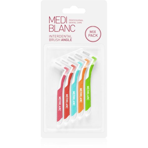 MEDIBLANC MEDIBLANC Interdental Pick-brush Angle medzobna ščetka 5 ks Mix kit 5 kos