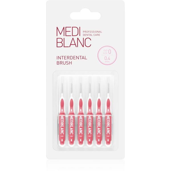 MEDIBLANC MEDIBLANC Interdental Pick-brush medzobna ščetka 0,4 mm Pink 6 kos