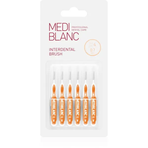 MEDIBLANC MEDIBLANC Interdental Pick-brush medzobna ščetka 0,7 mm Yellow 6 kos