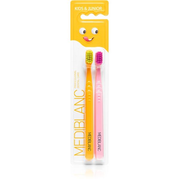 MEDIBLANC MEDIBLANC KIDS & JUNIOR Ultra Soft zobna ščetka za otroke ultra soft Orange, Pink 2 kos
