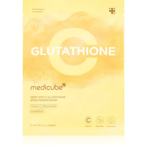Medicube medicube Deep Vita C Glutathione Brightening Mask revitalizacijska maska iz platna 27 ml