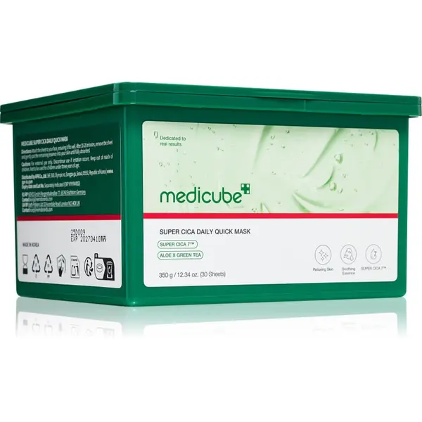 Medicube Medicube Super Cica Daily Quick Mask pomirjevalna tekstilna maska s hranilnim učinkom 30 kos