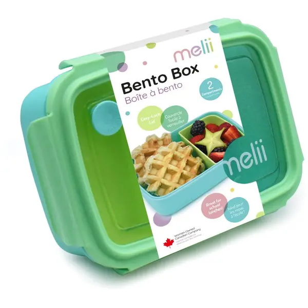 Melii Melii Bento Box škatla za malico Blue, Mint, Lime 880 ml