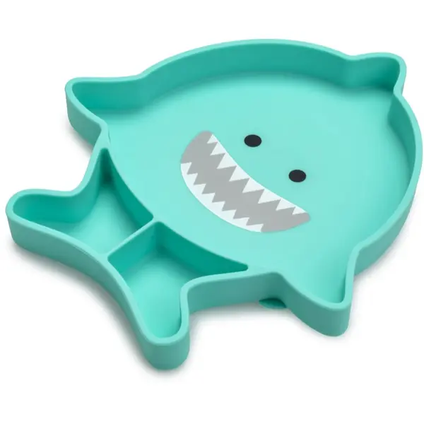 Melii Melii Silicone Suction Plate krožnik s priseskom Shark 1 kos