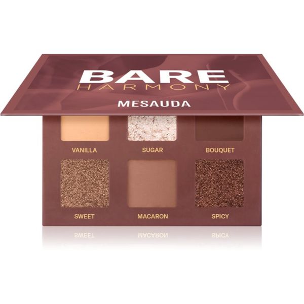 Mesauda Milano Mesauda Milano Bare Harmony paleta senčil za oči odtenek 204 Delicious Rose 6x1 g