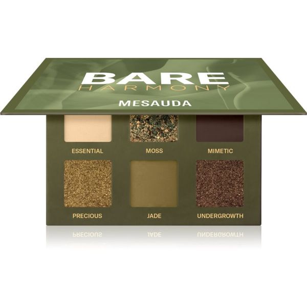 Mesauda Milano Mesauda Milano Bare Harmony paleta senčil za oči odtenek 205 Hidden Green 6x1 g