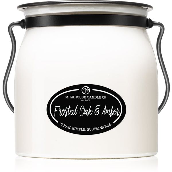 Milkhouse Candle Co. Milkhouse Candle Co. Creamery Frosted Oak & Amber dišeča sveča Butter Jar 454 g