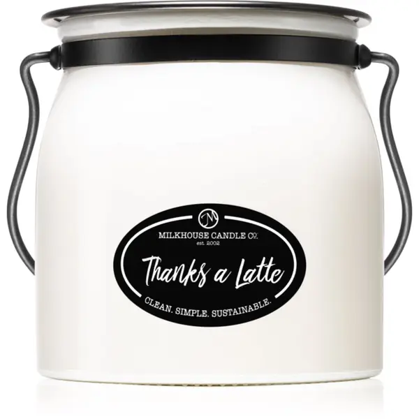 Milkhouse Candle Co. Milkhouse Candle Co. Creamery Thanks A Latte dišeča sveča Butter Jar 454 g