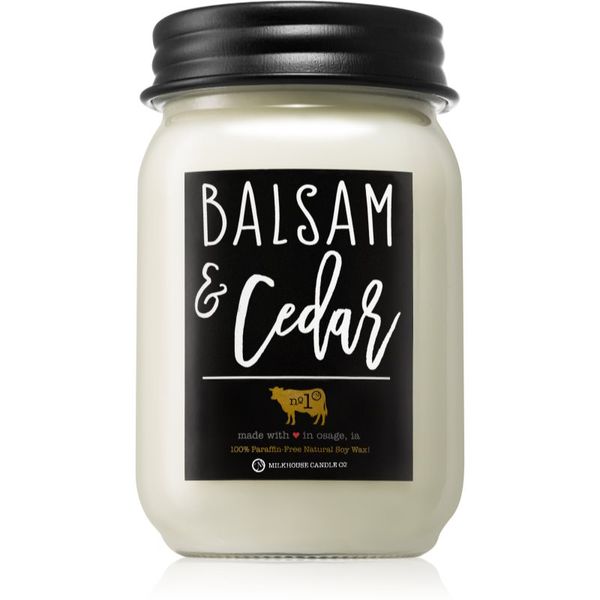 Milkhouse Candle Co. Milkhouse Candle Co. Farmhouse Balsam & Cedar dišeča sveča Mason Jar 368 g