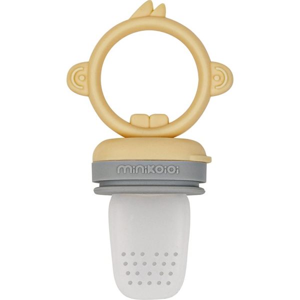 Minikoioi Minikoioi Feeder Teether Grey/ Yellow duda za hranjenje in grizalo 1 kos