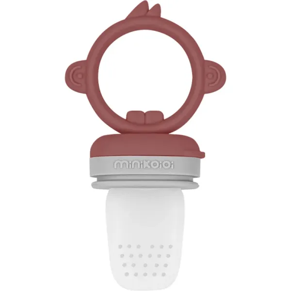 Minikoioi Minikoioi Feeder Teether Velvet Rose / Powder Grey duda za hranjenje in grizalo 1 kos