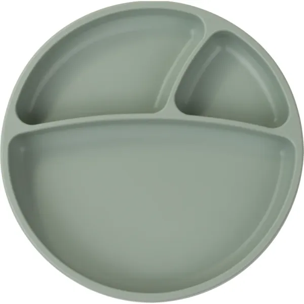 Minikoioi Minikoioi Puzzle Plate River Green deljeni krožnik s priseskom 1 kos