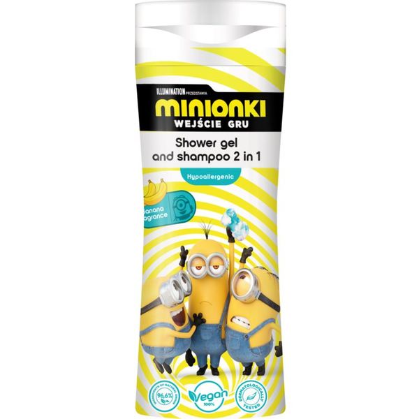 Minions Minions The Rise of Gru gel za prhanje in šampon 2v1 za otroke 3y+ Banana 300 ml