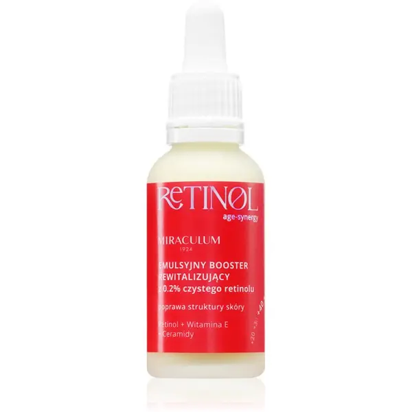 Miraculum Miraculum AGE-SYNERGY RETINOL 0.2% serum proti staranju in nepravilnostim na koži z retinolom 30 ml