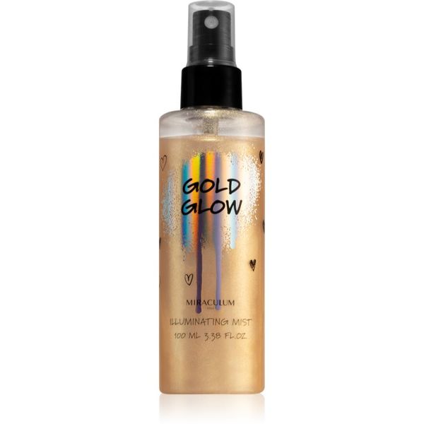 Miraculum Miraculum Girls Collection Gold Glow posvetlitvena meglica za obraz in telo z bleščicami 100 ml