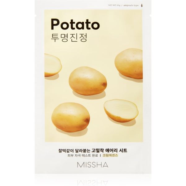 Missha Missha Airy Fit Potato gladilna maska iz platna za osvetlitev kože 19 g