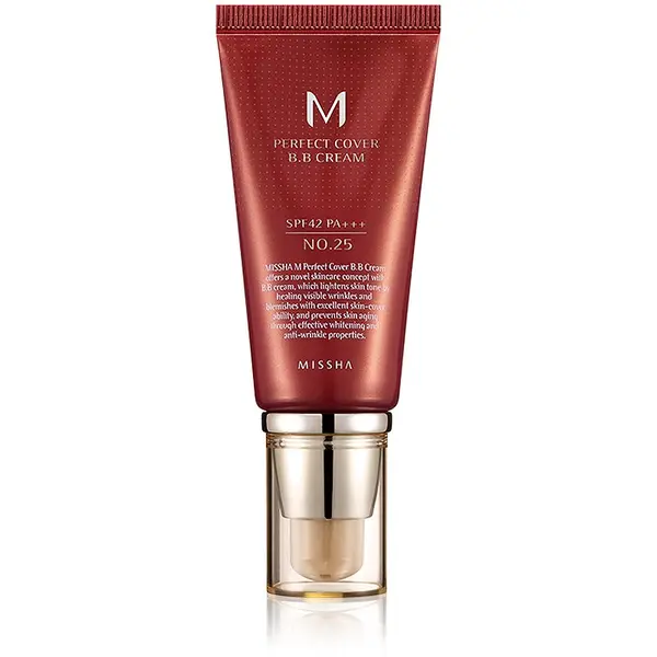 Missha Missha M Perfect Cover BB krema z visoko UV zaščito odtenek No. 25 Warm Beige SPF42/PA+++ 50 ml