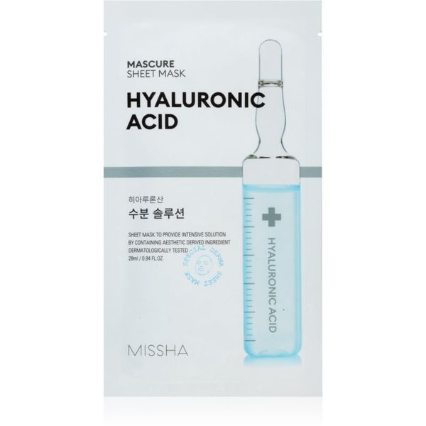 Missha Missha Mascure Hyaluronic Acid vlažilna tekstilna maska 28 ml