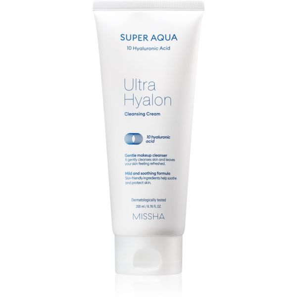 Missha Missha Super Aqua 10 Hyaluronic Acid vlažilna čistilna krema 200 ml