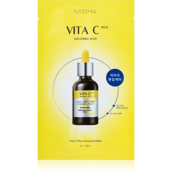 Missha Missha Vita C Plus revitalizacijska tekstilna maska z vitaminom C 27 g