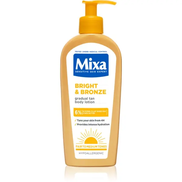 MIXA Mixa Bright & Bronze hranilna krema za telo za postopno porjavitev 250 ml